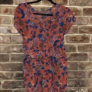 Floral sheer babydoll blouse